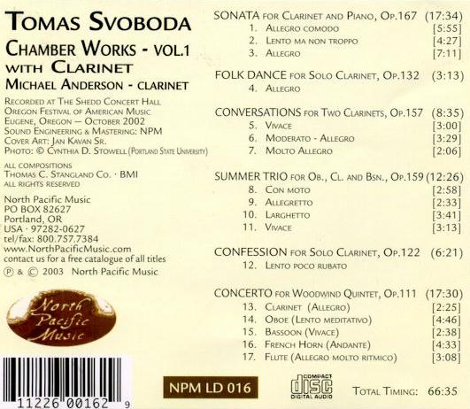 Svoboda 'Clarinet' CD