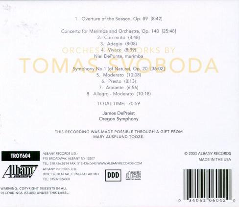 Svoboda 'Orchestral Works' CD